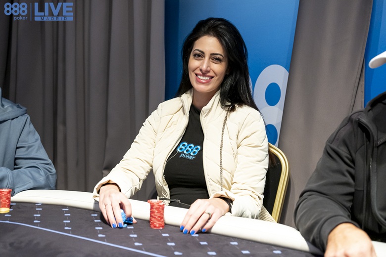 Acción del Día 2 Vivian Saliba Evento Principal de 888poker LIVE Madrid