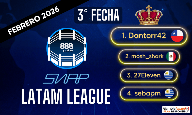 Dantorr42 Chile SNAP PKO 3 LATAM LEAGUE 888poker.