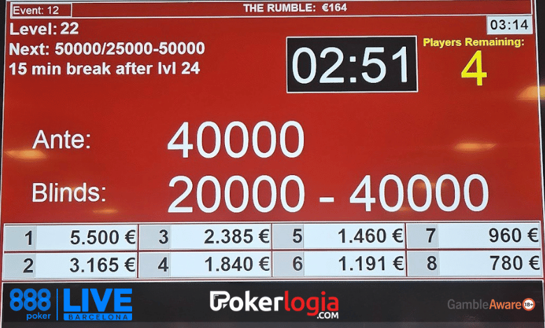 The Rumble 6-max 888poker Live Barcelona