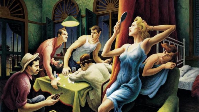Thomas Hart Benton-Poker Night