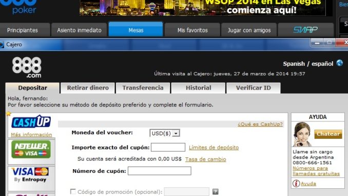cash up 888 poker