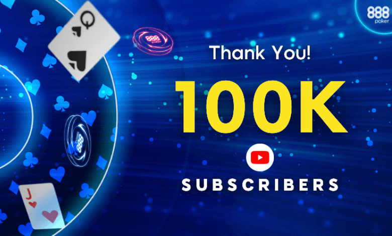 YouTube FREEROLL u$s 5.000: 888Poker celebra los 100K suscriptores 888Poker 100K suscriptores YouTube FREEROLL u$s 5000