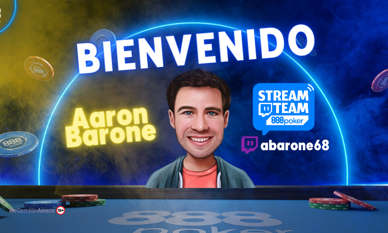 EL Pro Aaron «abarone86» Barone se une al StreamTeam de 888Poker Aaron abarone68 Barone StreamTeam 888poker