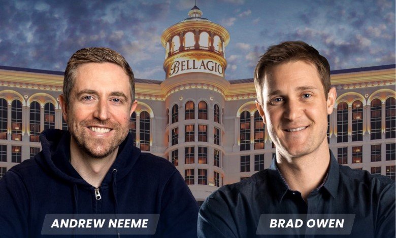 Steve Aoki se une al MUG de Andrew Neeme y Brad Owen en el Bellagio Andrew Neeme Brad Owen, WPT Bellagio Las Vegas DJ Steve Aoki