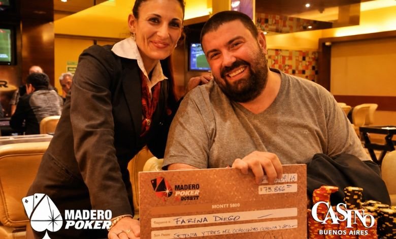 Diego Farina se llevó un nuevo Bounty 5K de Madero Poker
