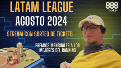 Flyer anuncio de LATAM LEAGUE agosto con Fernando Gatto