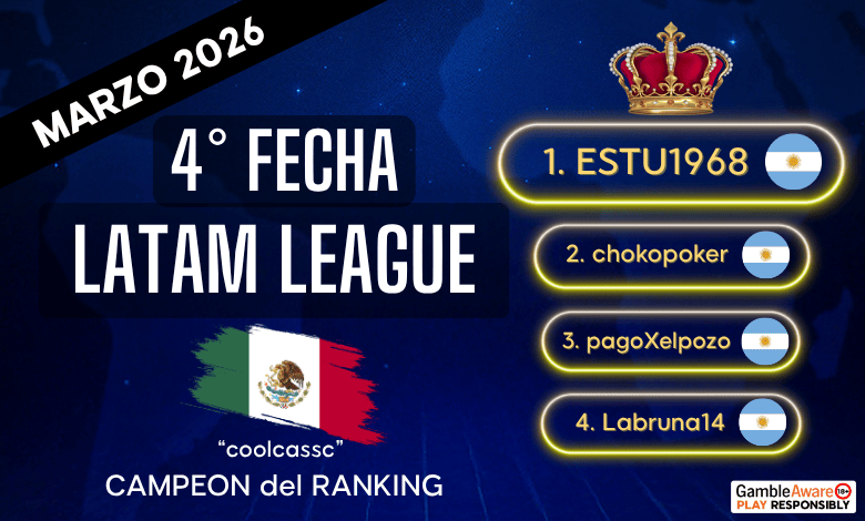 ESTU1968 campeón 4ta fecha coolcassc del ranking