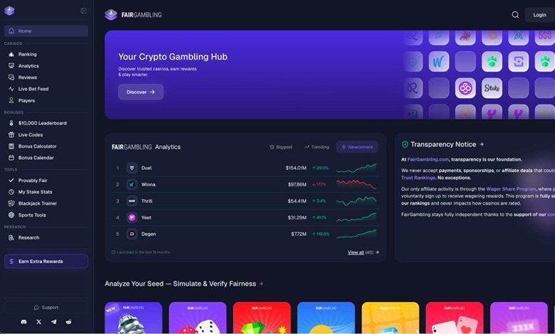 FairGambling Launches Crypto Casino Review