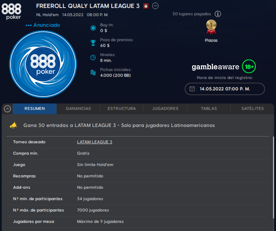Freeroll Qualy latam league chile