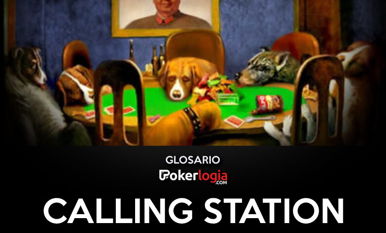 Perros con sueño jugando poker, título: calling station