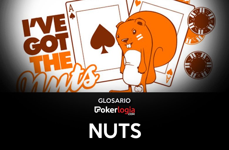 Glosario de poker: Nuts Ardilla con un as de pica y un as de corazones de fondo con la leyenda "I've got the nuts"