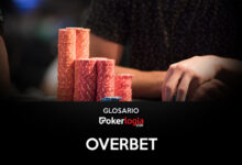 Montón notoriamente alto de fichas con la leyenda "overbet"