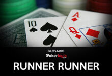 Cartas apiladas con título que reza "Runner Runner"