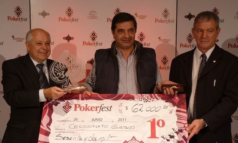 Gustavo Cecconato es el ganador del Pokerfest de Villa Mercedes