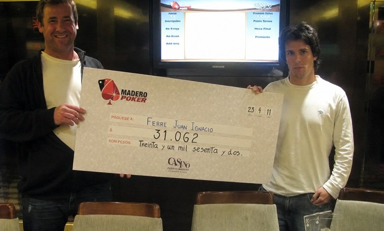Juan Ignacio Ferre fue el ganador del Madero Poker con Rebuy Ilimitados