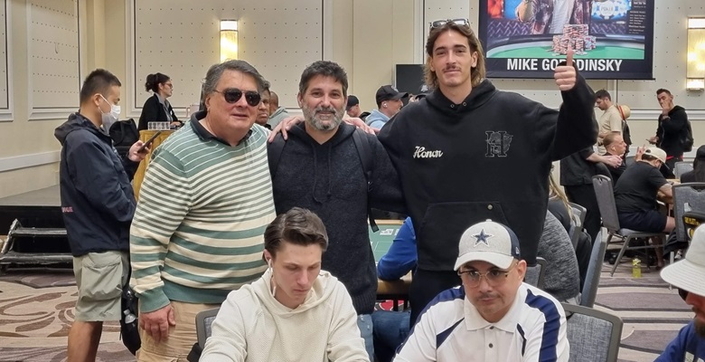 Julio Grimau Andy Finkelberg y Joaquín Larguía en la wsop 2024