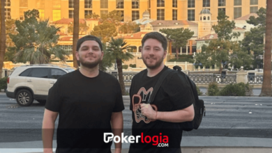 Las Vegas 2025 Gonzalo Araujo y Francisco frente al Casino Bellagio