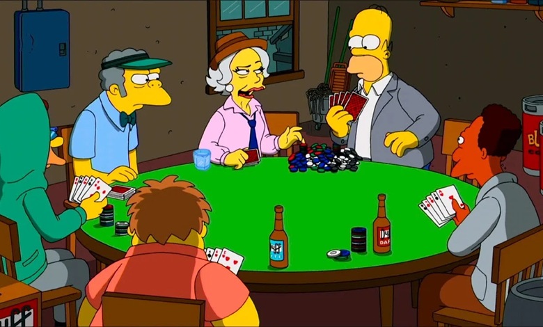 Los Simpsons póker en los medios culturales norteamericanos