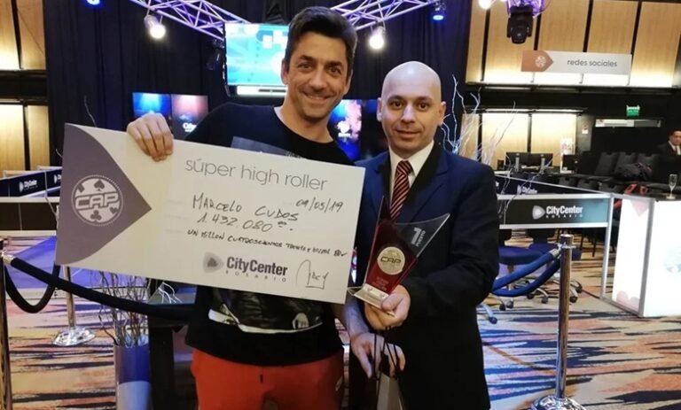 Marcelo Cudos campeón del Super High Roller en Rosario