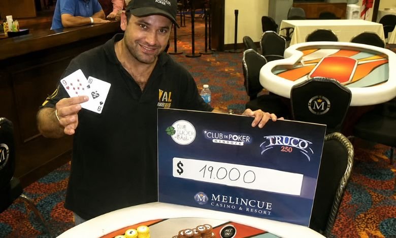 Milton Lodato triunfó en el último Bubble Poker Place de Melincué