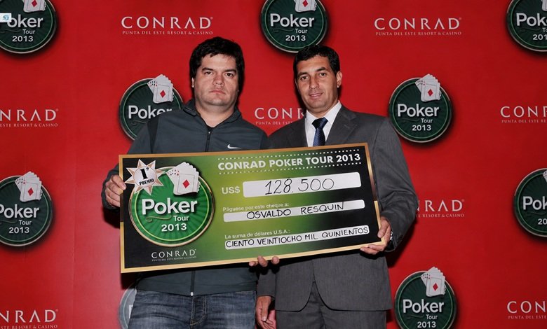 Osvaldo Resquin gana la penúltima fecha del Conrad Poker Tour