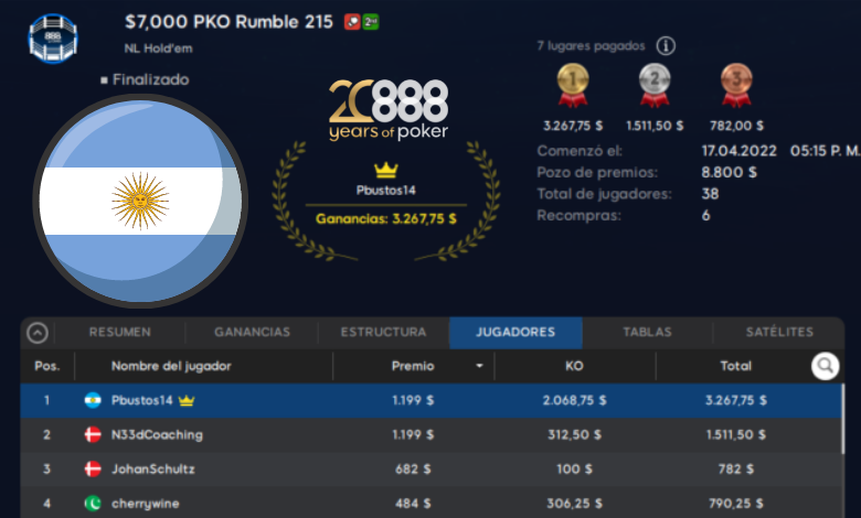 Pbustos14 888poker argentina latam PKO