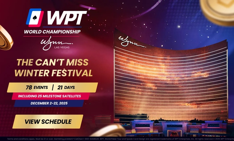 Publican el calendario del WPT World Championship 2025 en Wynn Las Vegas