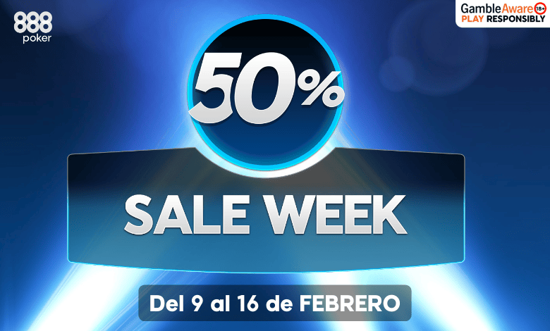 Sale Week en 888Poker 50% descuento torneos