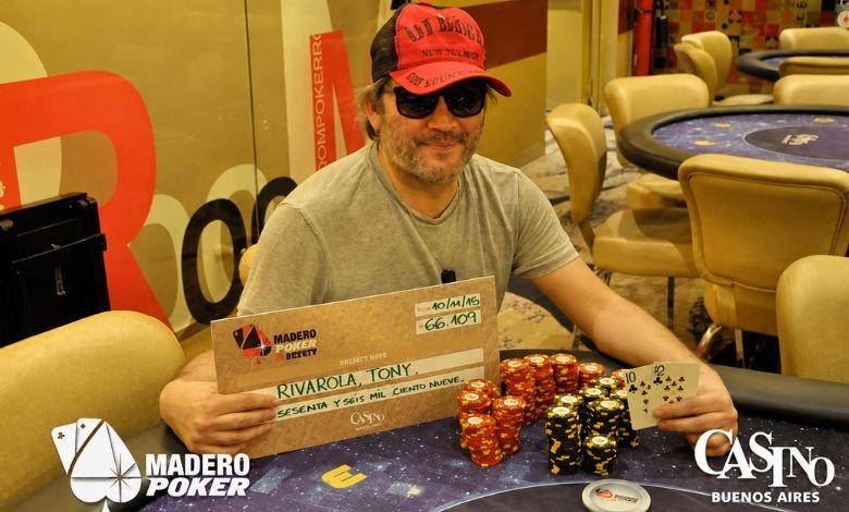 Tony Rivarola sigue fino y se cargó el Bounty 5K de Madero Poker