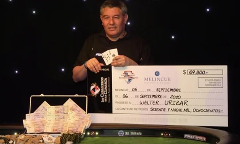 Walter Urizar ganador del Torneo Aniversario en Melincue Casino & Resort