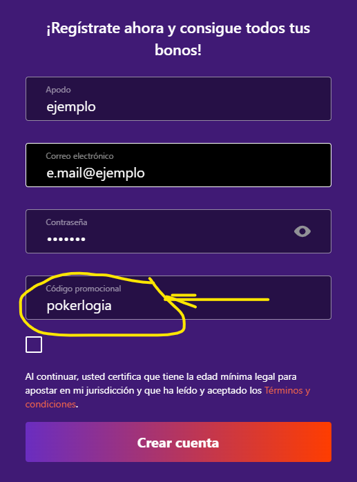 codigo promocional en jackpoker pokerlogia.com