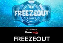 Se muestra un título que reza "888poker freezeout series"