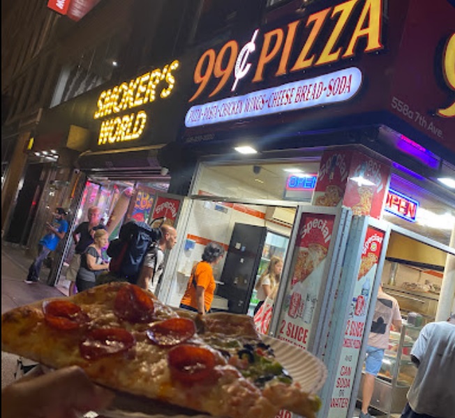 pizza manhattan a 1 dolar slide