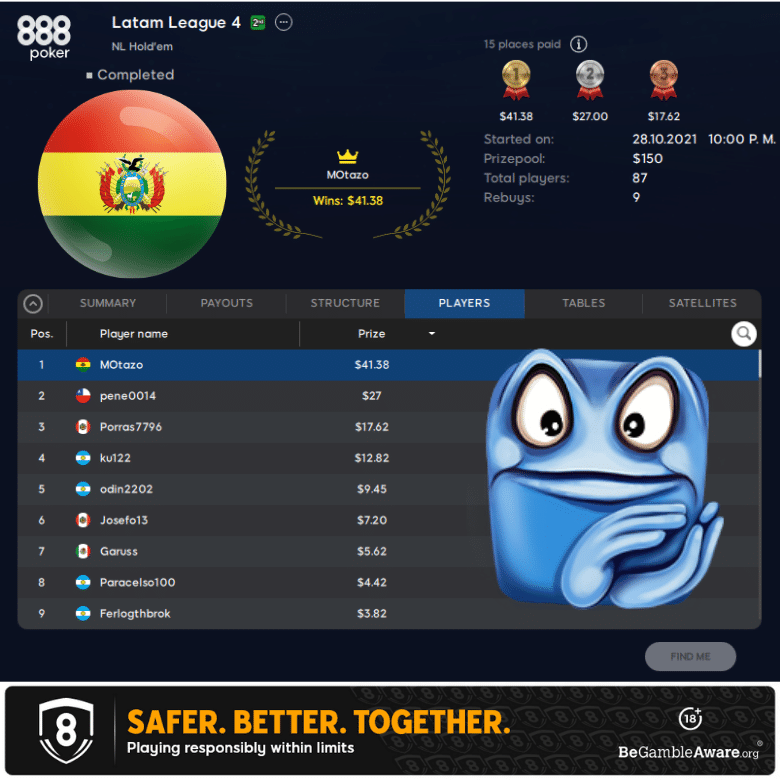 poker bolivia motazo 888poker liga