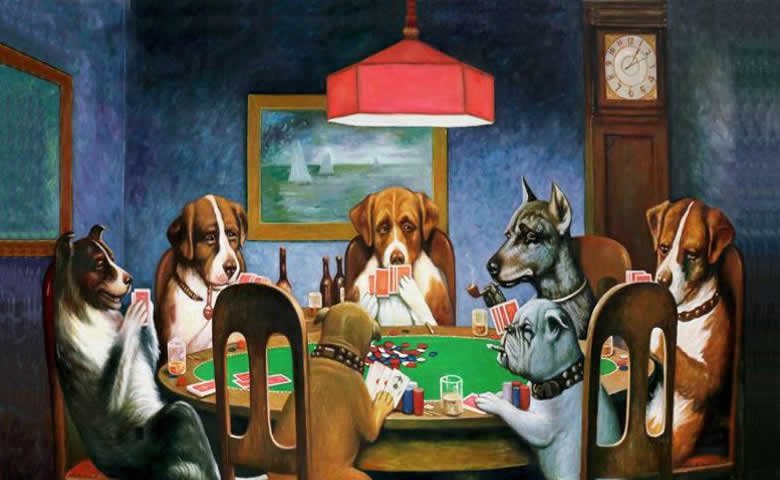 Las tipologías del jugador de poker: ¿A cuál pertenecés? poker perros mesa estilos jugadores